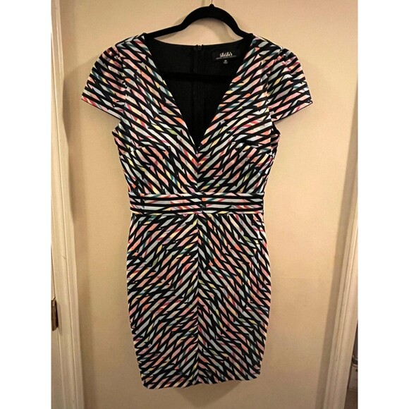 Lulus Confetti Dress Women's Size M Multicolor Polyester Stretch Short Sleeves - Picture 1 of 11